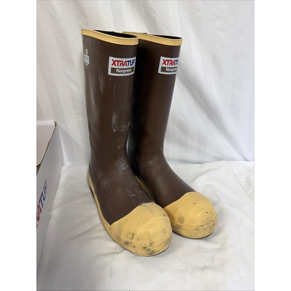 Xtratuf 15" Insulated Steel Toe Legacy Boots Men's Brown Pull On Waterproof - 10